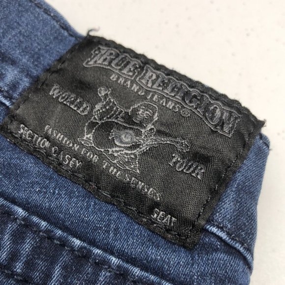 VINTAGE TRUE RELIGION CASEY SKINNY JEANS 27x28 MADE IN USA 🇺🇸 - Picture 4 of 15